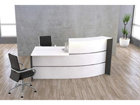 kerkmann Comptoir arrondi BARI, espace conseil, anthracite