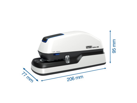 Rapid Agrafeuse électrique Optima 20E, blanc/gris/bleu