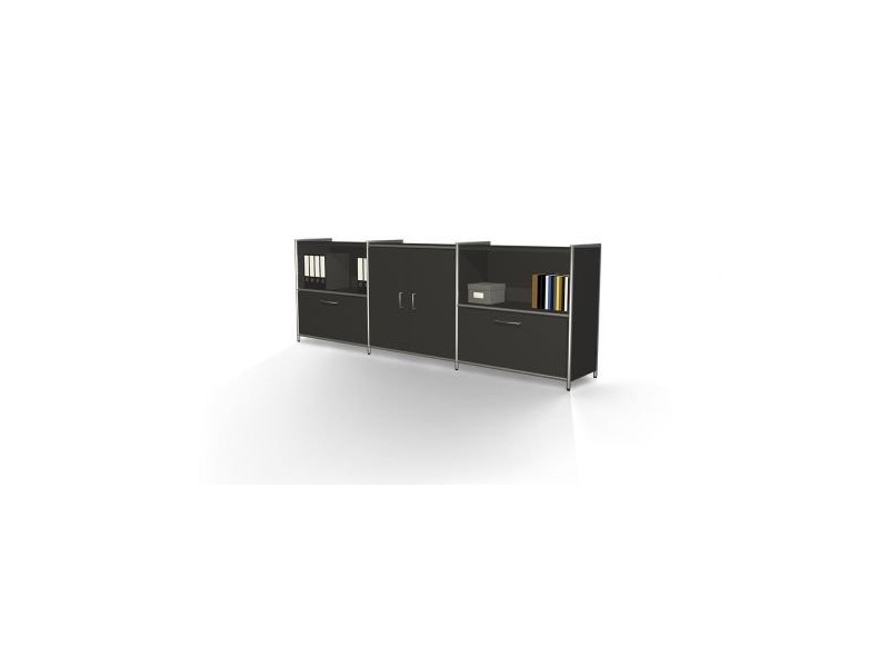 kerkmann Bahut ARTLINE, 2 hauteurs de classeur, anthracite
