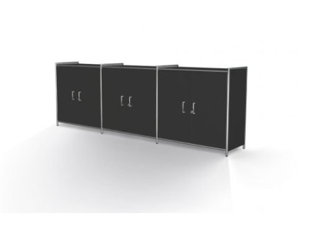 kerkmann Bahut ARTLINE, 2 hauteurs de classeur, anthracite