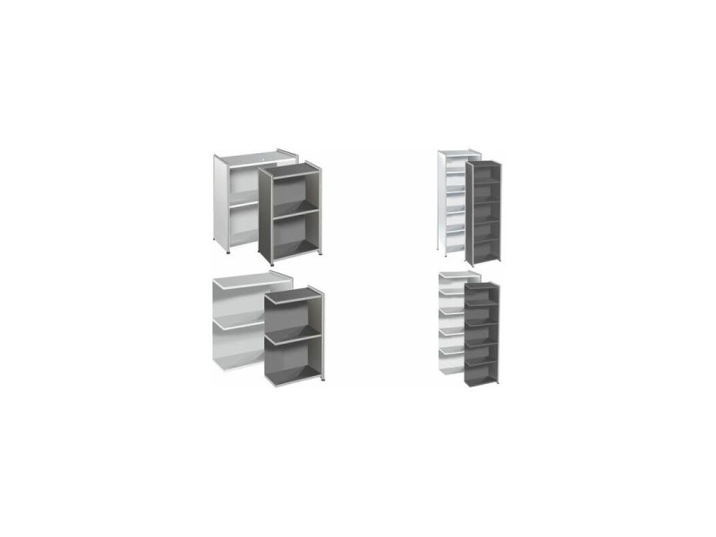 kerkmann Etagère ARTLINE, 5 étagères, (L)800 mm, anthracite