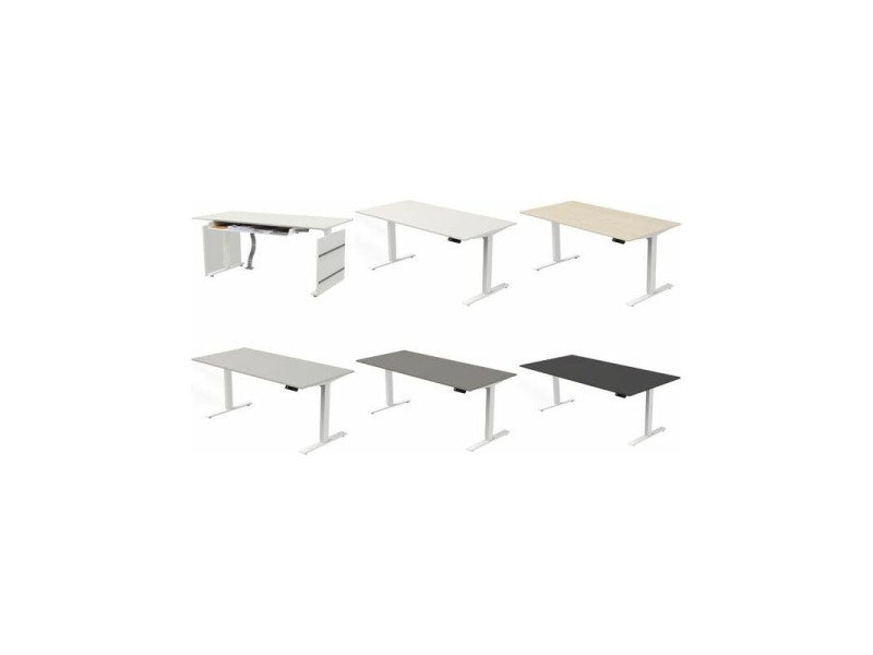 kerkmann Table de bureau assis-debout Move 3, (L)2.000 mm