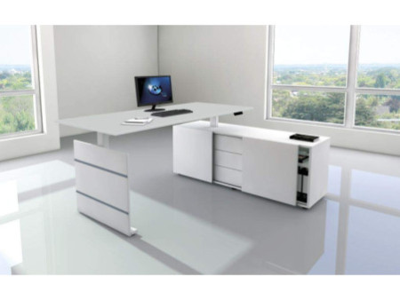 kerkmann Poste de travail complet Move 3, blanc/gris clair