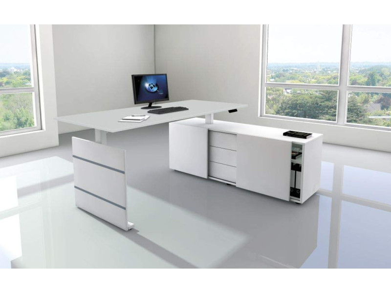 kerkmann Poste de travail complet Move 3, blanc/gris clair