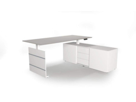 kerkmann Poste de travail complet Move 3, blanc/gris clair