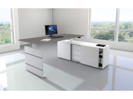 kerkmann Poste de travail complet Move 3, blanc/graphite