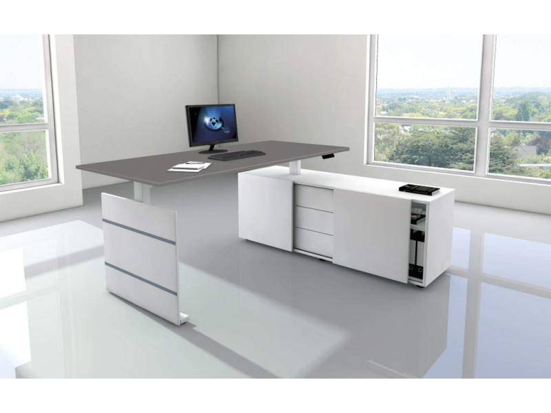 kerkmann Poste de travail complet Move 3, blanc/graphite