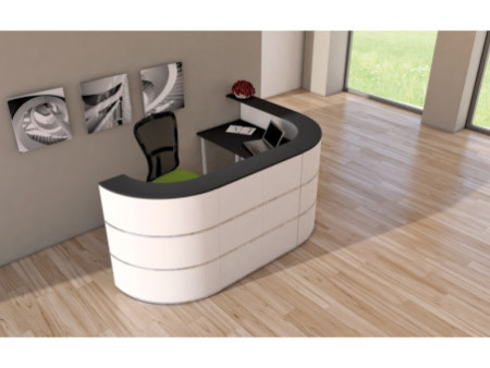 kerkmann Comptoir en L Cento 6, blanc anthracite