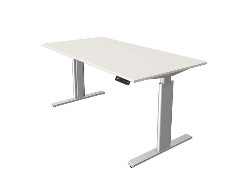 kerkmann Table de bureau assis-debout Move 3 tube, blanc