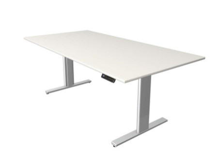 kerkmann Table de bureau assis-debout Move 3 tube, blanc