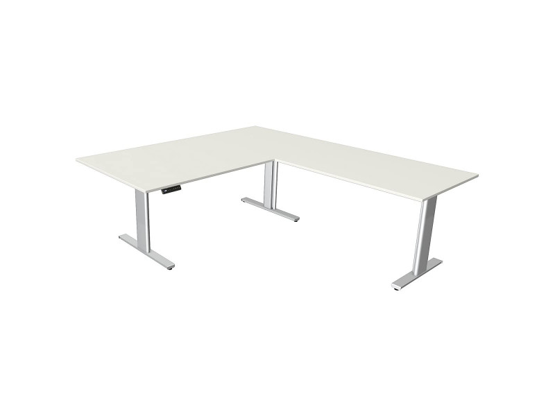 kerkmann Table de bureau assis-debout Move 3 tube, gris