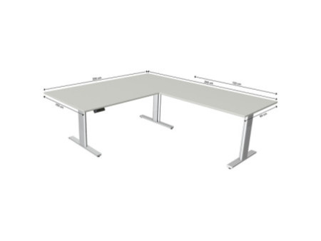kerkmann Table de bureau assis-debout Move 3 tube, érable
