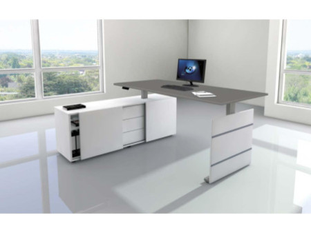 kerkmann Poste de travail complet Move 3 tube, graphite