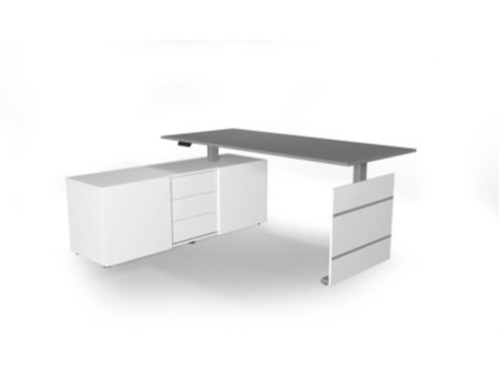 kerkmann Poste de travail complet Move 3 tube, graphite