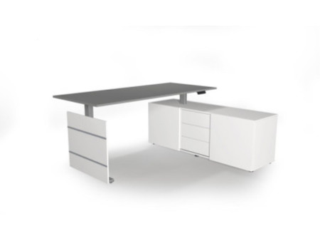 kerkmann Poste de travail complet Move 3 tube, graphite