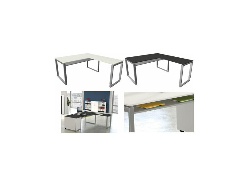 kerkmann Bureau ARCHITEKT avec extension, (L)1.600 mm, blanc