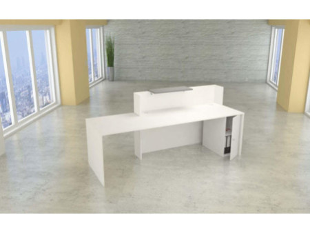 kerkmann Comptoir Sydney avec espace conseil, blanc/graphite