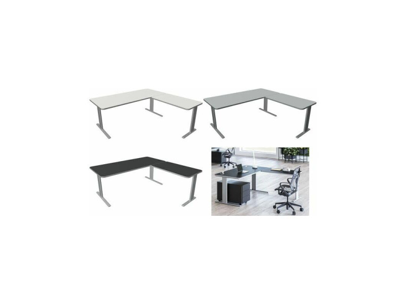 kerkmann Bureau UNIC avec extension, (L)2.000 mm, anthracite