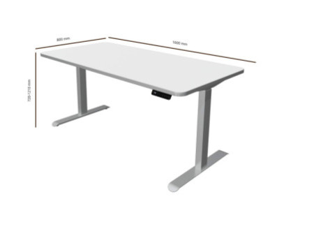 kerkmann Table de bureau assis-debout Move 3 Premium, blanc