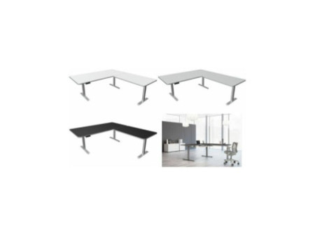 kerkmann Table de bureau assis-debout Move 3 Premium, gris