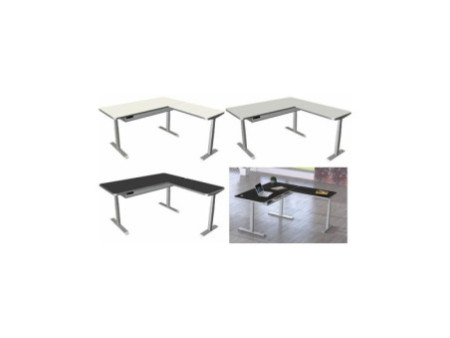 kerkmann Table de bureau assis-debout Move 4 Premium, gris