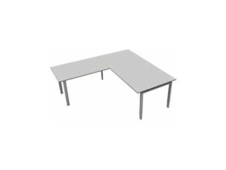 kerkmann Table de conférence Form 5 à élément d'angle, gris