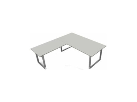 kerkmann Table de conférence Form 5, (L)2.000 mm, gris clair