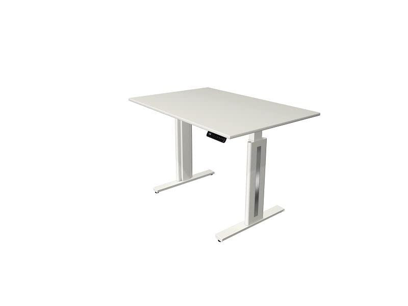 kerkmann Table de bureau assis-debout Move 3 fresh, blanc