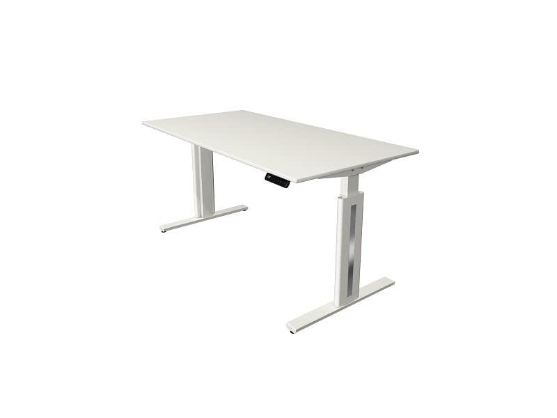 kerkmann Table de bureau assis-debout Move 3 fresh, blanc