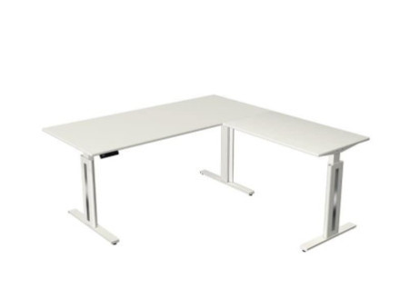 kerkmann Table de bureau assis-debout Move 3 fresh, blanc