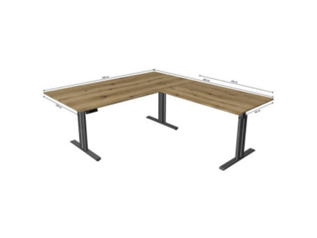 kerkmann Table de bureau assis-debout Move 3 elegant, gris