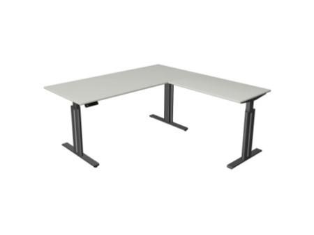 kerkmann Table de bureau assis-debout Move 3 elegant, gris