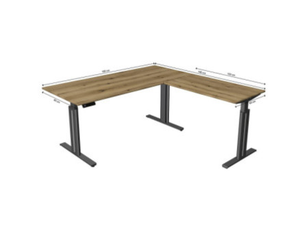 kerkmann Table de bureau assis-debout Move 3 elegant, chêne