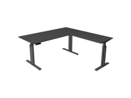 kerkmann Table de bureau assis-debout Move 3 elegant, gris