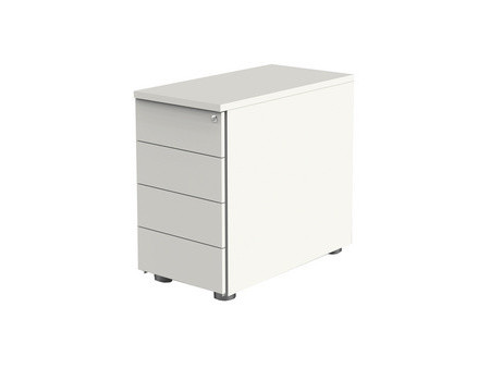 kerkmann Caisson mobile, 4 tiroirs, blanc/chêne