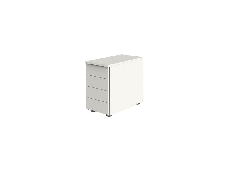 kerkmann Caisson mobile, 4 tiroirs, blanc/chêne