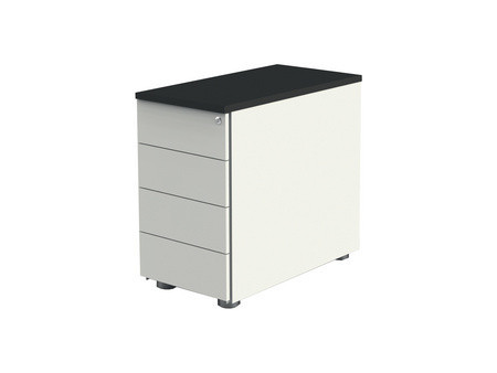 kerkmann Caisson mobile, 4 tiroirs, blanc/chêne