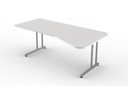 kerkmann Bureau pour PC Start Up, piètement en C, gris clair