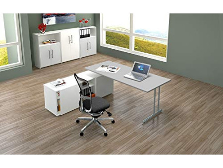 kerkmann Poste de travail complet Start Up, gris clair