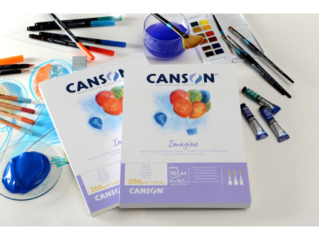 CANSON Bloc à dessin Imagine, format A1, 200 g/m2