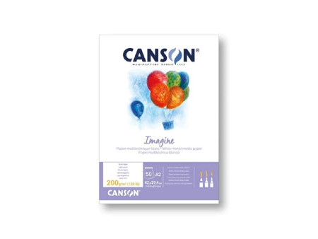 CANSON Bloc à dessin Imagine, format A2, 200 g/m2