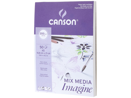 CANSON Bloc à dessin Imagine, format A5, 200 g/m2