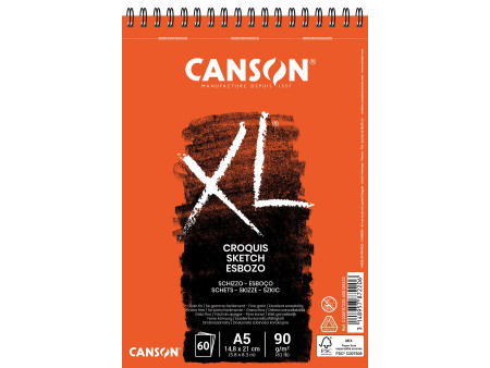 CANSON Bloc à croquis et esquisse 'XL CROQUIS', A5, 90 g/m2