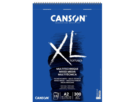 CANSON Bloc de dessin XL MIXED MEDIA Textured, A2