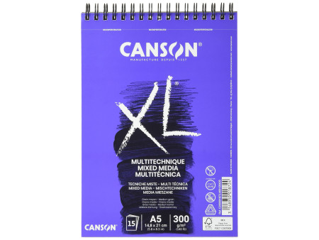 CANSON Bloc de dessin XL MIXED MEDIA Textured, A5