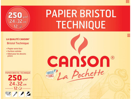 CANSON Papier bristol technique, 240 x 320 mm, 250 g/m2