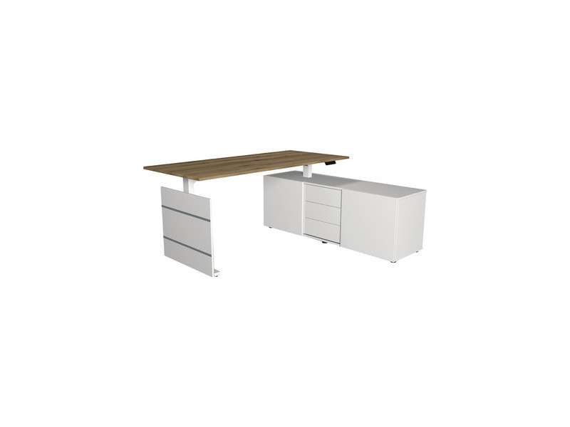 kerkmann Poste de travail complet Move 3, blanc/graphite