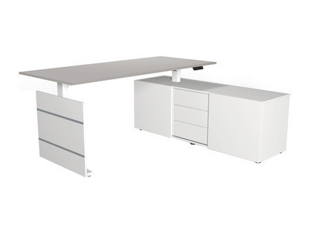 kerkmann Poste de travail complet Move 3, blanc/anthracite