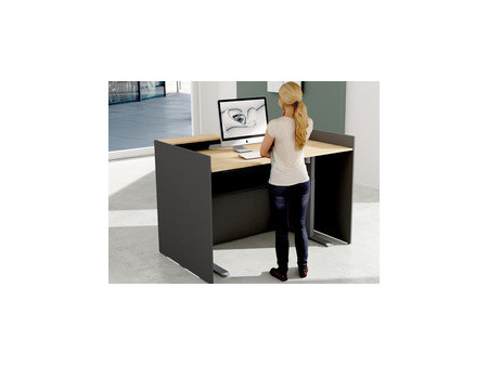 kerkmann Comptoir Marino up & down, petit, anthracite/chêne