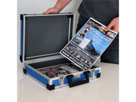 allit Mallette d'aluminium 'AluPlus Basic', taille L, bleu
